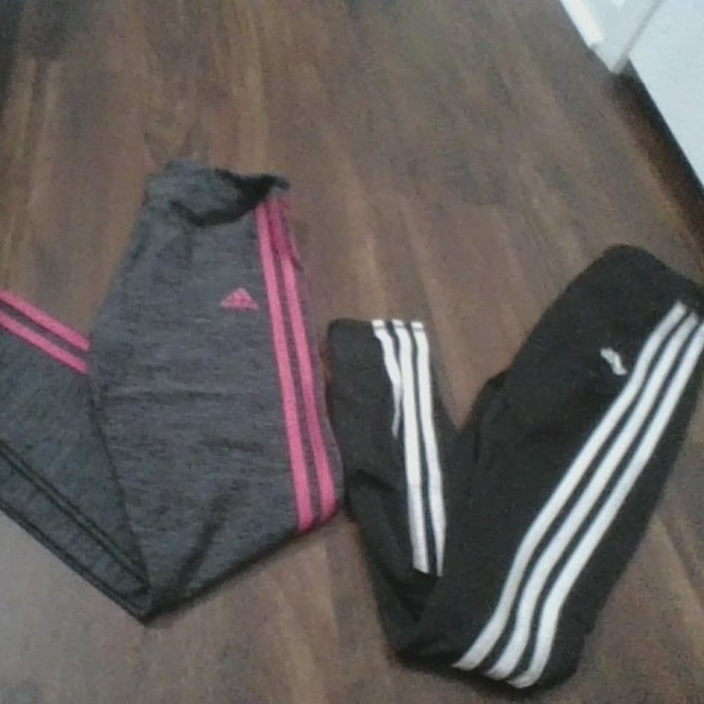 Black and pink Adidas pants bundle